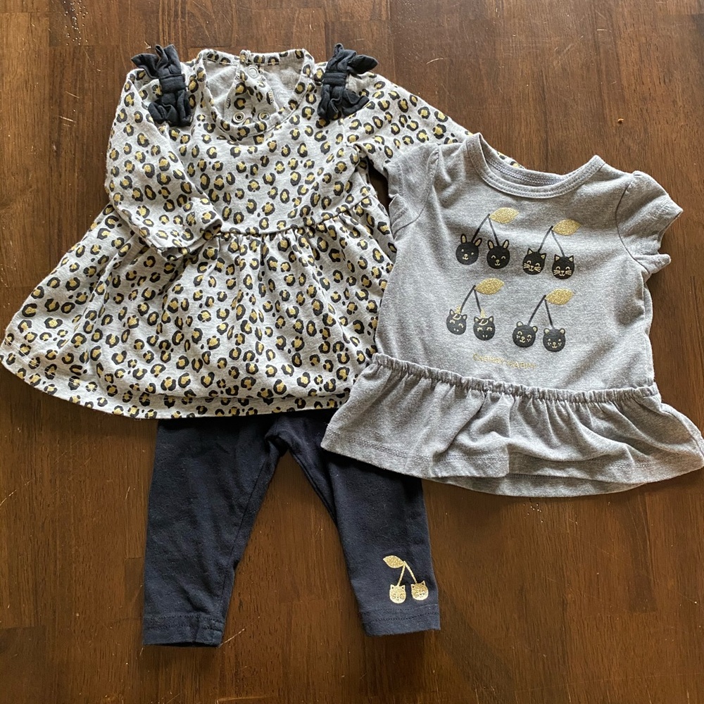 Carters leopard/cat outfit. 3 months